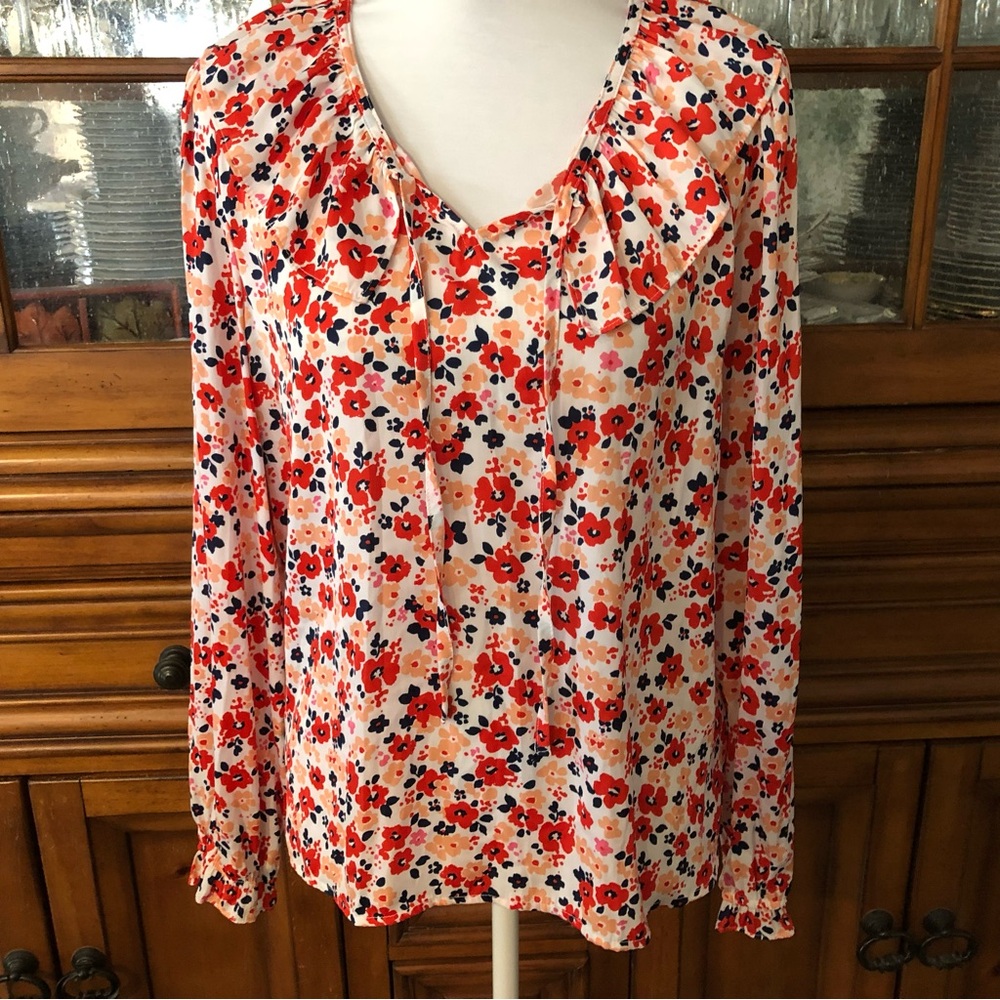 EUC Croft & Barrow floral blouse